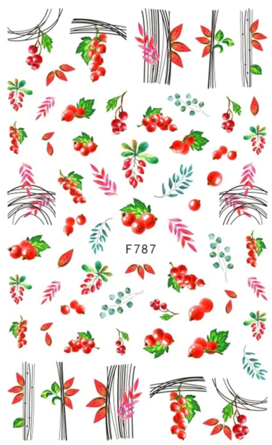 Nail Sticker - Flowers - F787