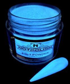 Notpolish 2-in1 Powder (Glow In The Dark) - G16 Clear Aqua