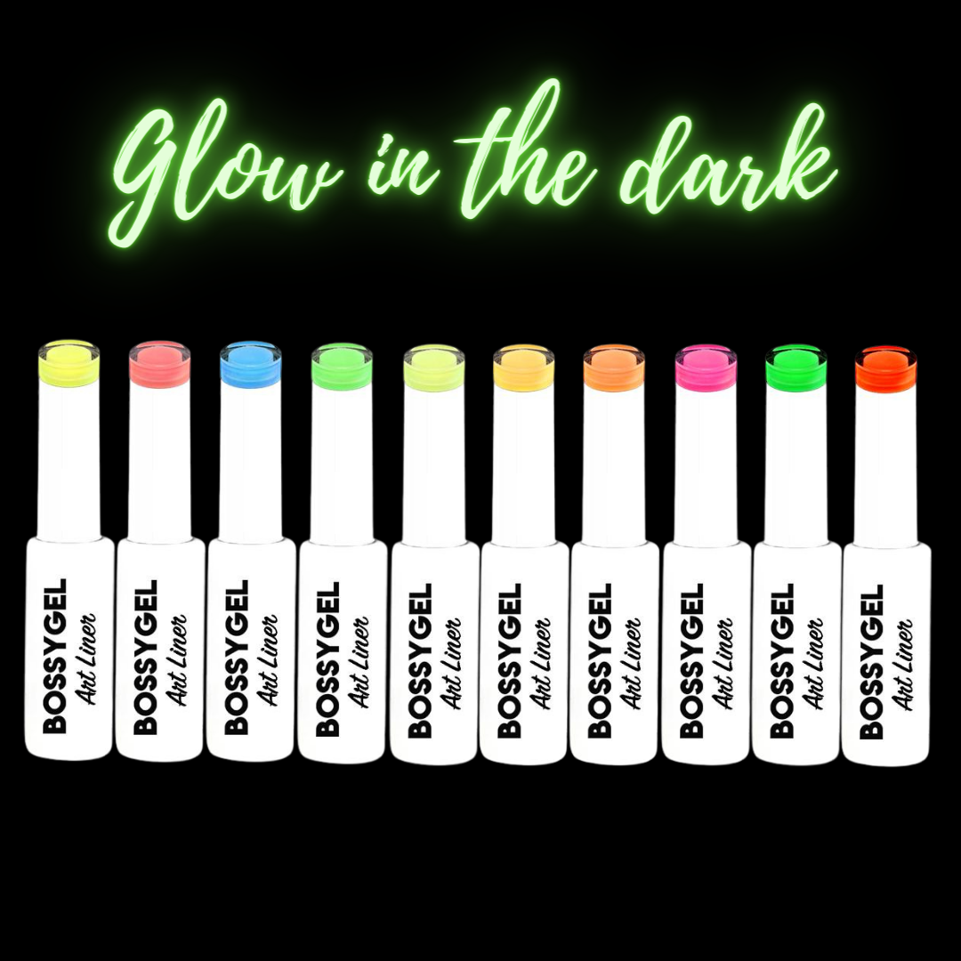 BOSSYGEL - Glow In The Dark Gel Art Liner Collection (Set of 10pcs)