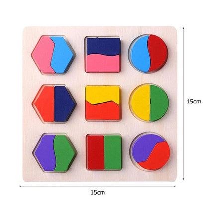 Baby Educational Wooden Toys Montessori Early Learning Rainbow Wooden 3d Puzzle Board Game Preschool Toys For Children