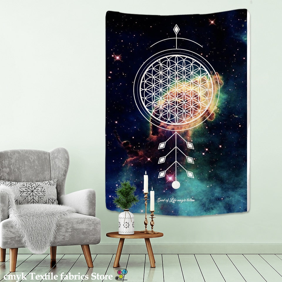 Tarot Card Tapestry Wall Hanging Astrology Divination Bedspread Beach Mat hippie decor wall cloth boho decor witchcraft hippie