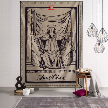 Myth Illustration Style Tarot Tapestry Creative Dark Witchcraft Room Headboard Arras Carpet Astrology Blanket Home Decoration