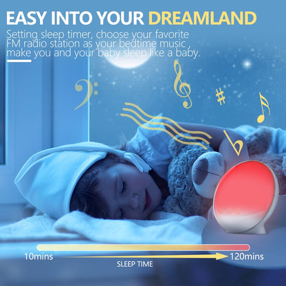 Digital Snooze Function Alarm Clock New Wake Up Light Clock Sunrise Sunset Light FM Function Alarm Clock for Daily Life