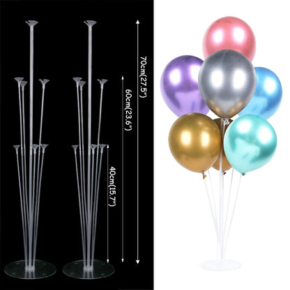 1set 7/10 Tubes Balloon Stand Holder Column Balloons Arch Stick Happy Birthday Ballon Kids Baby Shower Wedding Party Decoration