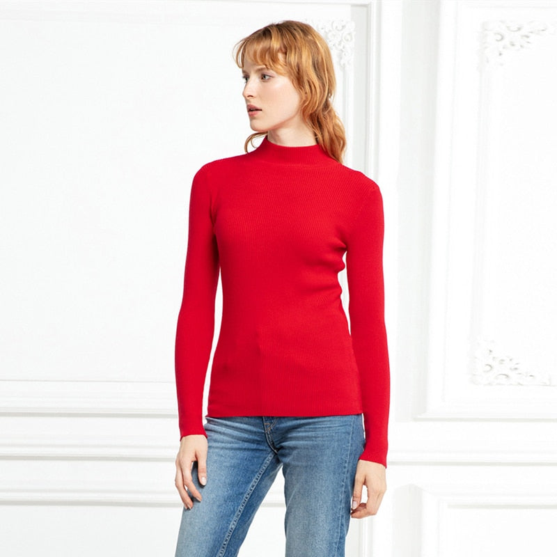Marwin New-coming Autumn Winter Top Pull Femme Turtleneck Pullovers Sweaters Long Sleeve Slim Oversize Korean Women&#39;s Sweater
