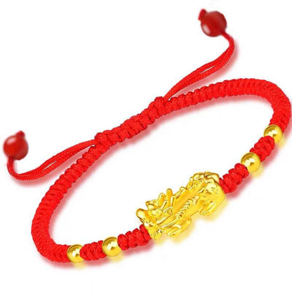 Feng Shui Men's Lucky Prayer Beads Bracelet for Men Women Wristband Gold Color Pixiu Wealth and Good Luck Changing Bracelets