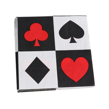 Casino Theme Decoration Playing Card Disposable Tableware Poker Las Vegas Party Decoration Balloon Game Night Magic Party Supply