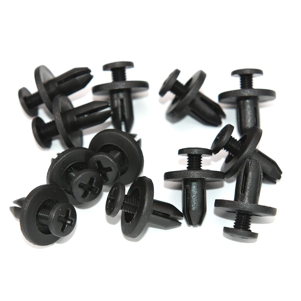 10~ 50pcs Car 6mm Hole Plastic Rivets Fastener Push Clip Black Auto Vehicle Door Trim Panel Retainer Fastener Clips For Toyota