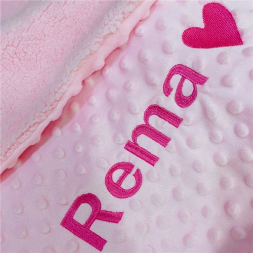 Name Personalized Newborn Baby Blanket Swaddling Baby Bedding Set Swaddle Soft Fleece Toddler Crib Bed Stroller Blanket