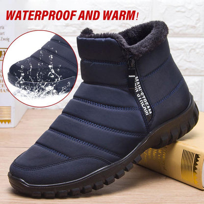 Winter Snow Boots Men Waterproof Casual Cotton Shoes Flat Comfortable Man Footwear Plus Size 46 Ankle Boots Women Free Shipping