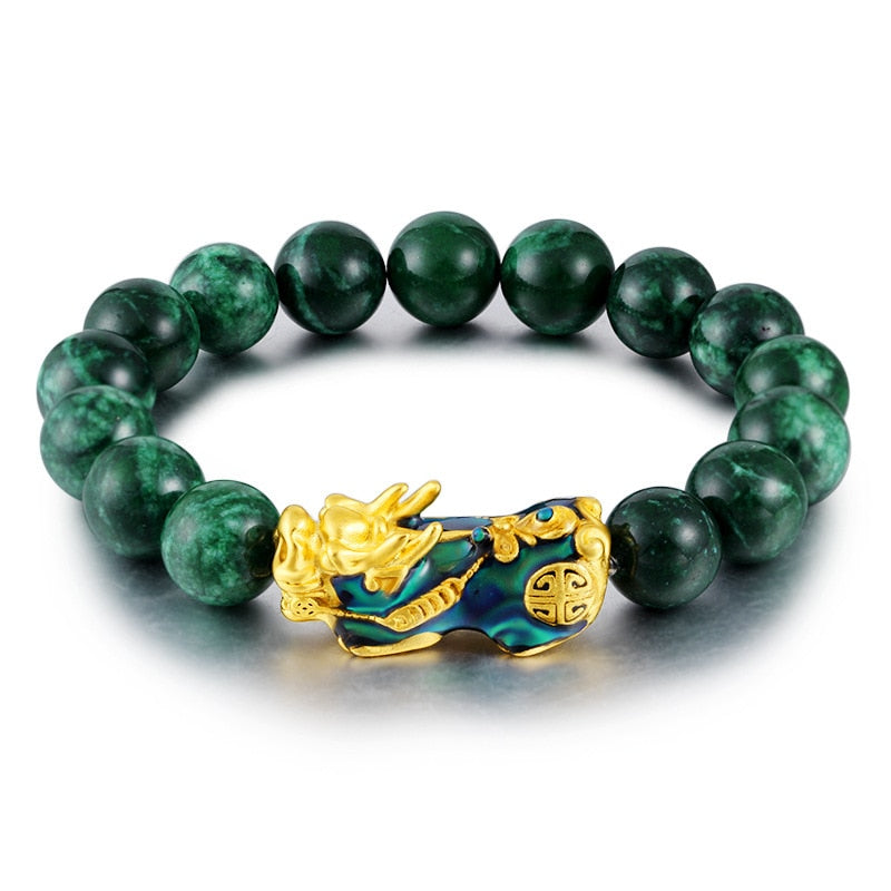 Feng Shui Men&#39;s Lucky Prayer Beads Bracelet for Men Women Wristband Gold Color Pixiu Wealth and Good Luck Changing Bracelets