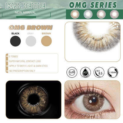 Ksseye 1Pair(2pcs) Taylor OMG Bigbarbie Natural Soft Color Contact lenses For Eyes  Contact lens Beautiful Pupil Cosmetic lens