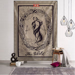 Myth Illustration Style Tarot Tapestry Creative Dark Witchcraft Room Headboard Arras Carpet Astrology Blanket Home Decoration