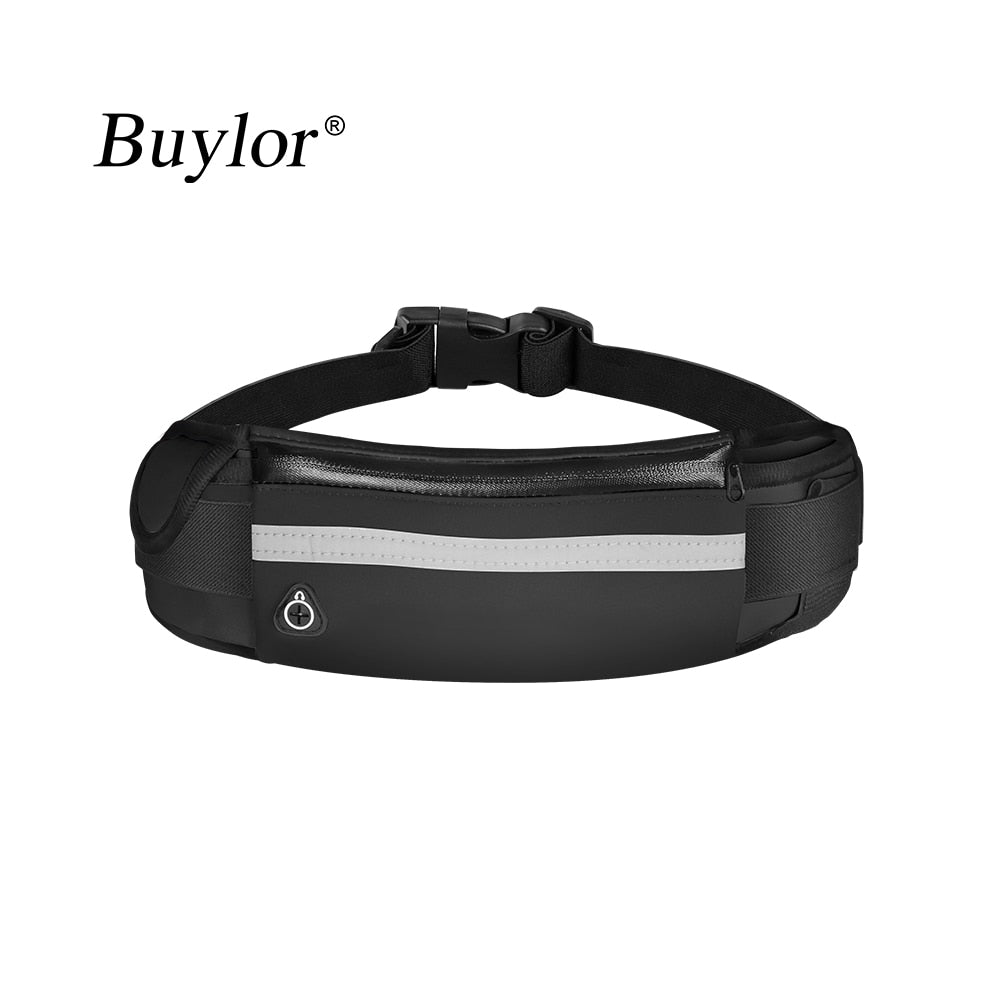 Buylor Sports Waist Pack Men Belt Pouch Women Running Belt Waist Bag Men Waterproof Fanny Pack Wallet Portable Phone Holder Gym