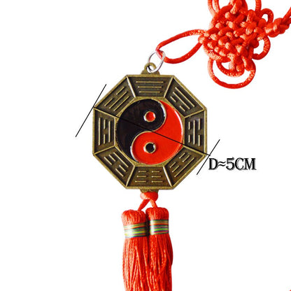 Lucky Chinese Zodiac Knot Feng Shui Tai chi Bagua FengShui Mirror Taoist Talisman Energy Home Decoration Ornament 24 solar terms