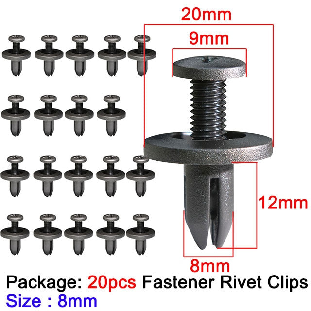 10~ 50pcs Car 6mm Hole Plastic Rivets Fastener Push Clip Black Auto Vehicle Door Trim Panel Retainer Fastener Clips For Toyota