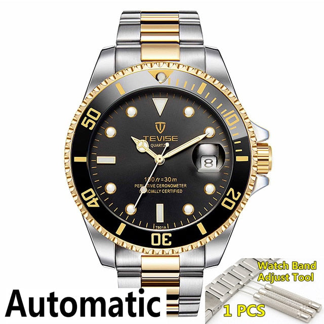New Famous Brand TEVISE Automatic Mechanical Man Watches Business Men&#39;s Stailness Steel Wristwatch Luxury Watch Men Reloj Hombre
