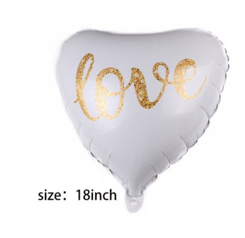 MMQWEC 1pc Red Love Balloons Love Foil Letters Balloon I Love You Heart Baloon Valentine&#39;s Day Marriage Wedding Party Decoration