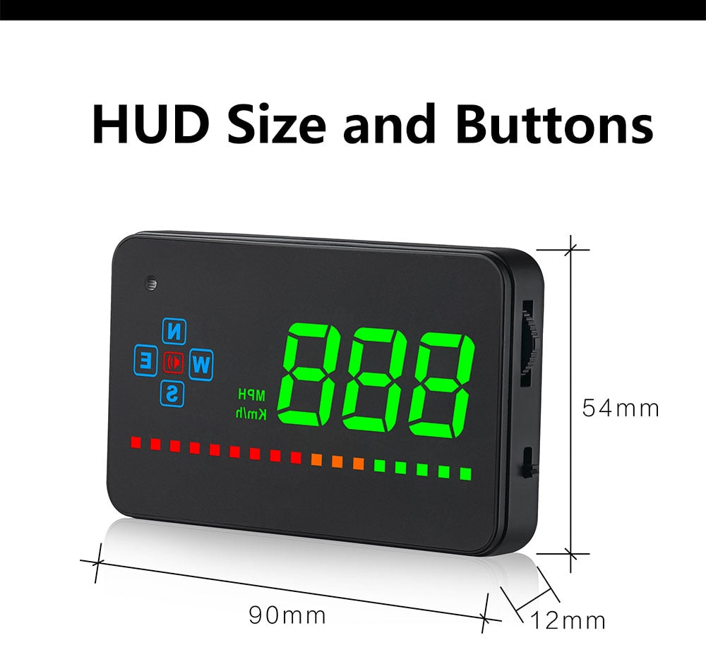 WiiYii A2 Auto GPS HUD Display Speedometer Windshield Project Head Up Display Car Electronics Accessories All Car Can Be Used