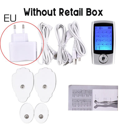 16 Modes EMS Muscle Stimulator Pulse Tens Acupuncture Body Massage Digital Therapy Massager Pain Relief Body Slimming 2 Output