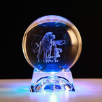 Clear 3D Zodiac Sign Star Crystal Ball Laser Engraved Glass Sphere Home Decor Birthday Gift Ornament