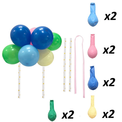 10pcs/Set 5 Inch Balloon Cake Topper Rose Gold Balloon Cake Toppers for Baby Shower Birthday Party Wedding Decorations