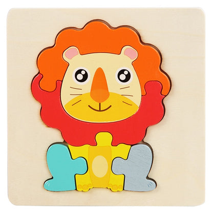 Baby Montessori Toys 3D Puzzle Cartoon Animals Vehicle Cognitive Jigsaw Puzzle Wooden Toys for Children Baby Puzzle Game Gift