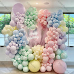 8Ft-24Ft Doubled Macaron Blue Green Maca Pink Yellow Garland Arch Kit Birthday Party Balloon Baby Shower Wedding Decoration