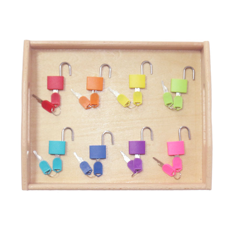 Wooden Montessori Tray with Lock Educational Toys For Children Practical Life Montessori Preschool Learning Materials Yl1164H