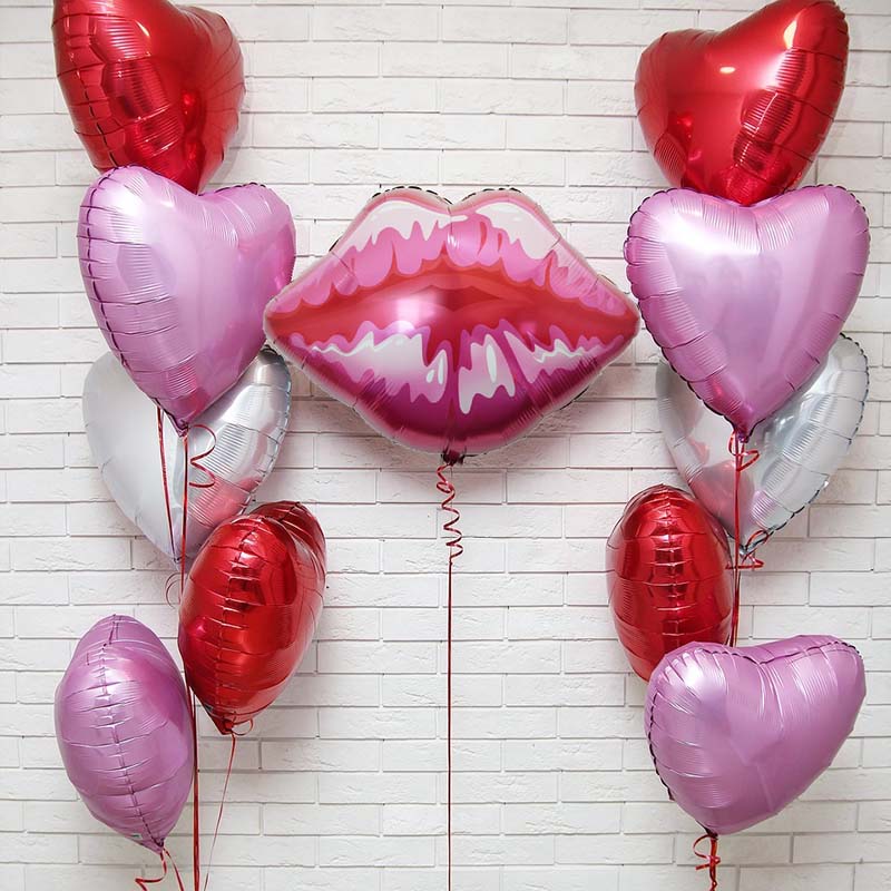 MMQWEC 1pc Red Love Balloons Love Foil Letters Balloon I Love You Heart Baloon Valentine&#39;s Day Marriage Wedding Party Decoration