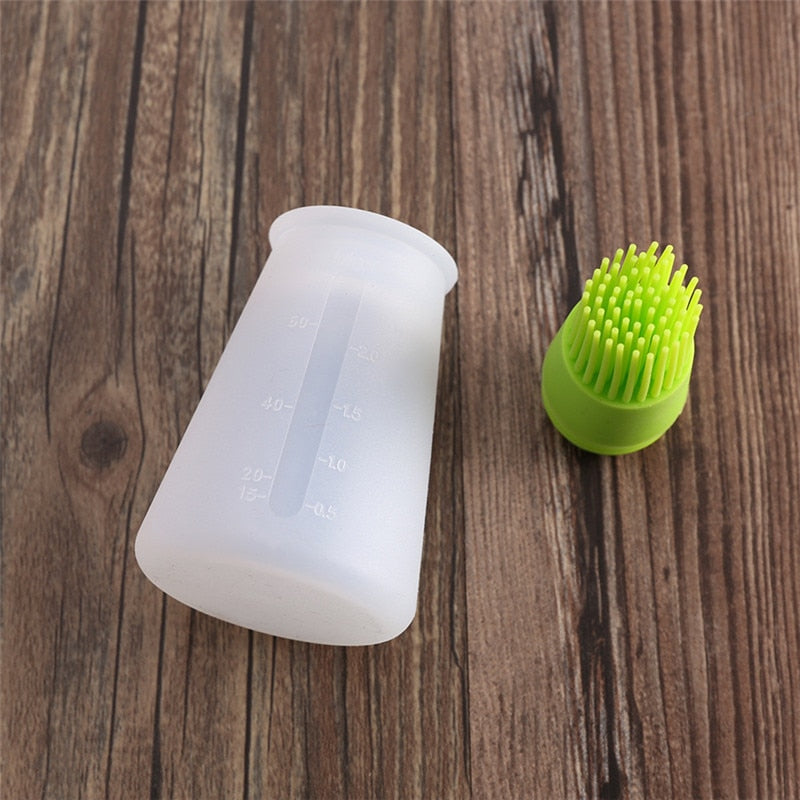 NEW Portable Oil Bottle Barbecue Brush Silicone Kitchen BBQ Cooking Tool Baking Pancake Barbecue Camping Accessories Gadgets