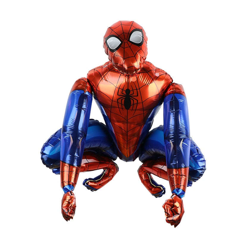 1set 3D Big Spider Super Hero Man Mylar Foil Balloon Number Foil Balloons Birthday Party Decoration Supplies Children&#39;s Gifts