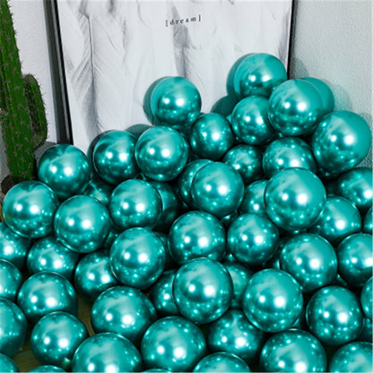 50pcs 5inch Chrome Metallic Latex Balloons Gold Silver Round Metal Balloons Birthday Party Inflate Globos Wedding Decor Supplies