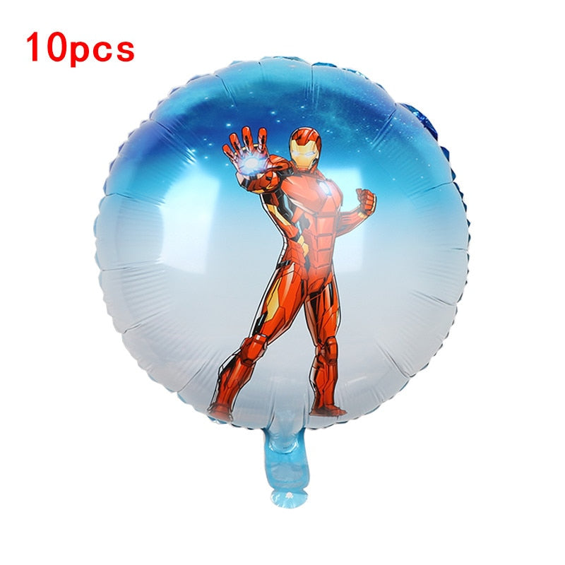 1set 3D Big Spider Super Hero Man Mylar Foil Balloon Number Foil Balloons Birthday Party Decoration Supplies Children&#39;s Gifts