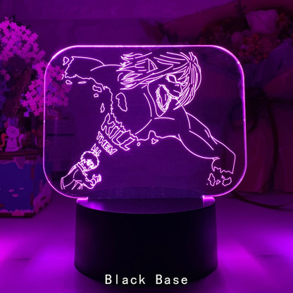 Acrylic Table Lamp Anime Attack on Titan for Home Room Decor Light Cool Kid Child Gift Manga AOT Night Light Attack on titan