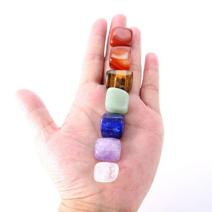 Natural 7 Colors/Set Yoga Energy Stone Chakra Stone Irregular Reiki Healing Crystals Stone Polished Individual Stones