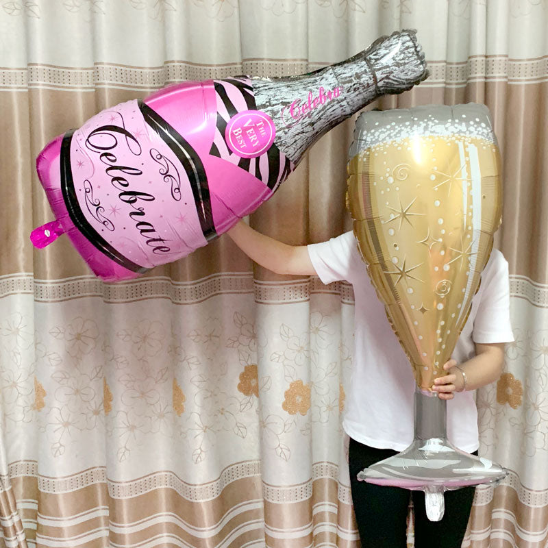 Big Helium Balloon Champagne Goblet Balloon Wedding Birthday Party Decorations Adult Kids Ballons Globos Event Party Supplies .