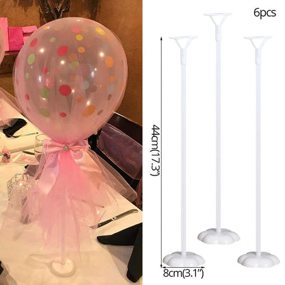 1set 7/10 Tubes Balloon Stand Holder Column Balloons Arch Stick Happy Birthday Ballon Kids Baby Shower Wedding Party Decoration