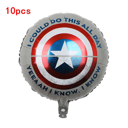 1set 3D Big Spider Super Hero Man Mylar Foil Balloon Number Foil Balloons Birthday Party Decoration Supplies Children's Gifts