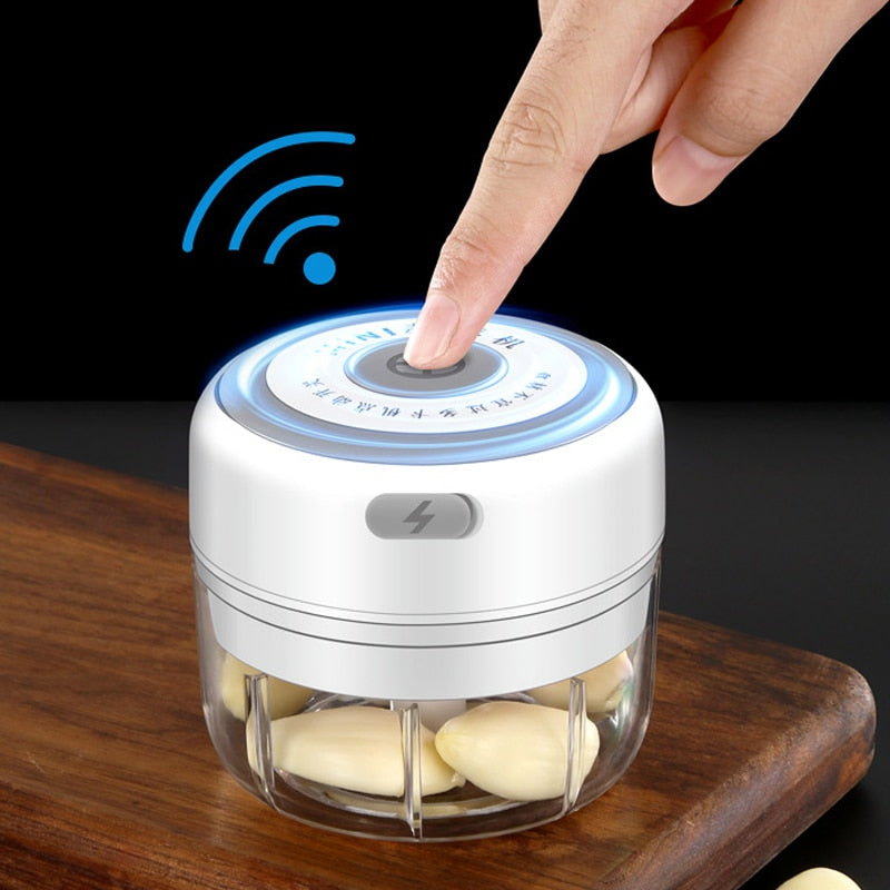 100/250ml Wireless Electric Mini Food Chopper Garlic Cutter Masher USB Charging Kitchen Gadgets