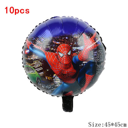 1set 3D Big Spider Super Hero Man Mylar Foil Balloon Number Foil Balloons Birthday Party Decoration Supplies Children's Gifts