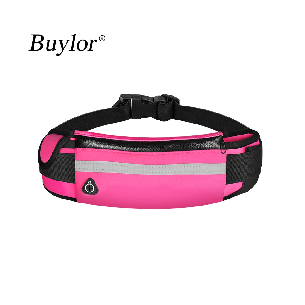 Buylor Sports Waist Pack Men Belt Pouch Women Running Belt Waist Bag Men Waterproof Fanny Pack Wallet Portable Phone Holder Gym