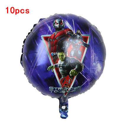 1set 3D Big Spider Super Hero Man Mylar Foil Balloon Number Foil Balloons Birthday Party Decoration Supplies Children's Gifts