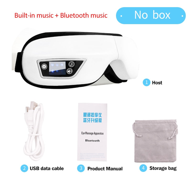 Eye Massager Eye Mask Music Magnetic Air Pressure Bluetooth Heating Vibration Massage Relax Glasses Electric DC Eyes Care Device