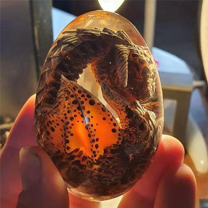 Crystal Lava Dragon Egg Ornamental Collection Decor Dinosaur Egg Statue Resin Dragon Egg Minerale Gemstone Home Decoration