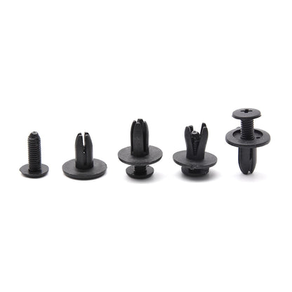 10~ 50pcs Car 6mm Hole Plastic Rivets Fastener Push Clip Black Auto Vehicle Door Trim Panel Retainer Fastener Clips For Toyota