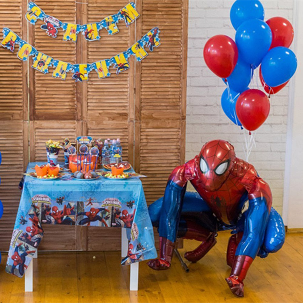 1set 3D Big Spider Super Hero Man Mylar Foil Balloon Number Foil Balloons Birthday Party Decoration Supplies Children&#39;s Gifts