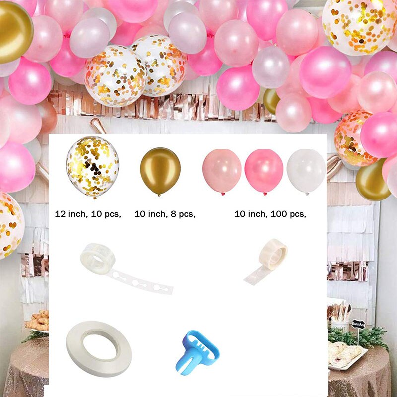 12ft Table Balloon Arch Kit For Birthday Party Wedding Graduation Christmas Decorations Baby Shower Bachelor Party Supplies