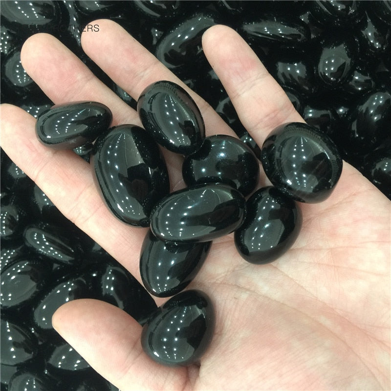 100g Natural Black Obsidian Crystal Gemstone Collectibles Rough Rock Mineral Specimen Healing Stone Decoration for Fish tank