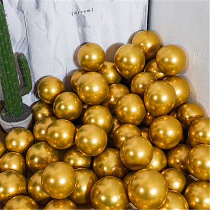 50pcs 5inch Chrome Metallic Latex Balloons Gold Silver Round Metal Balloons Birthday Party Inflate Globos Wedding Decor Supplies